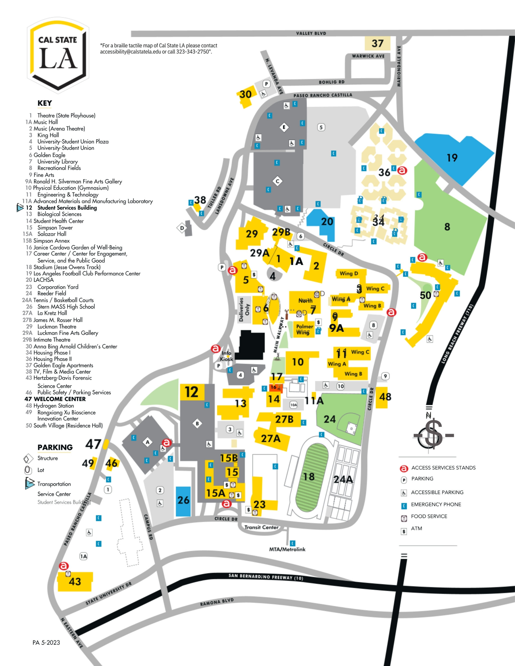 Cal State LA Campus Map — Jesse Owens Stadium Building #18